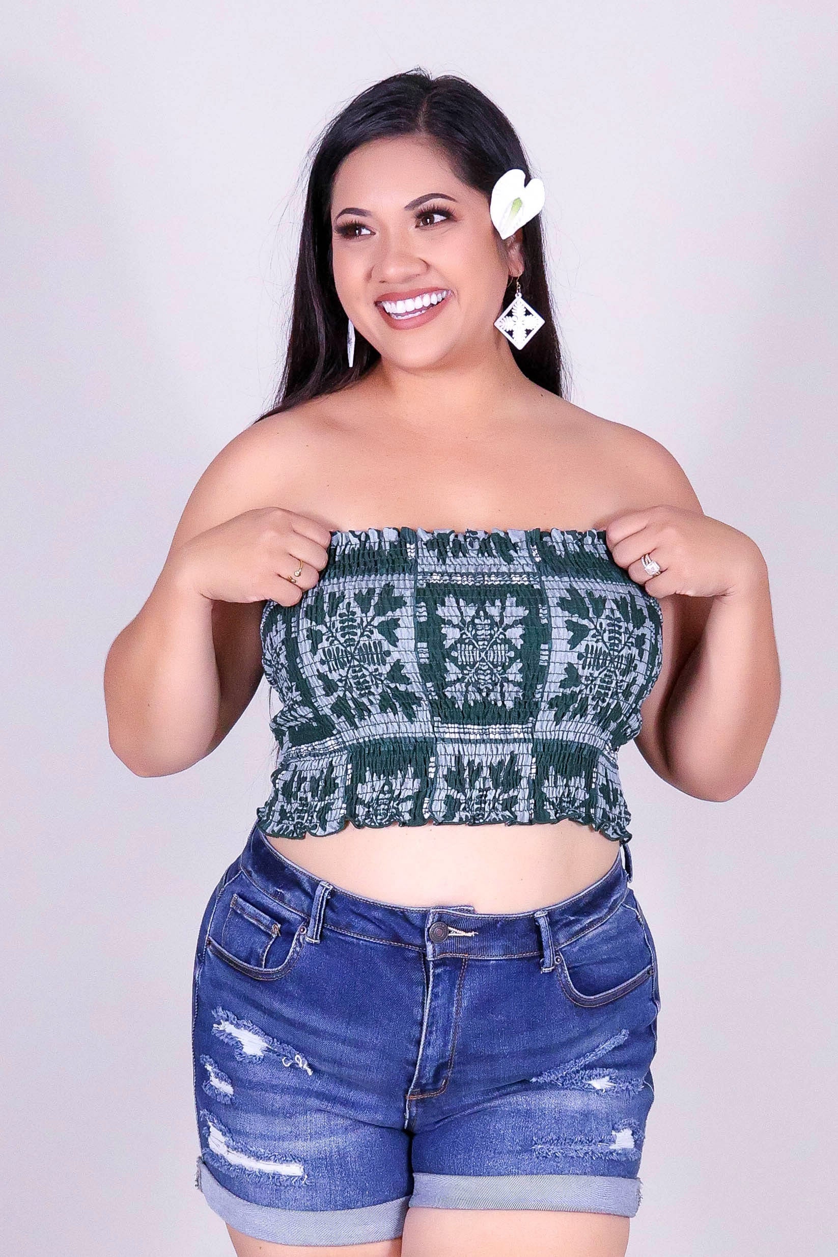 ULEI QUILT SMOCKED TUBE TOP - Image 4