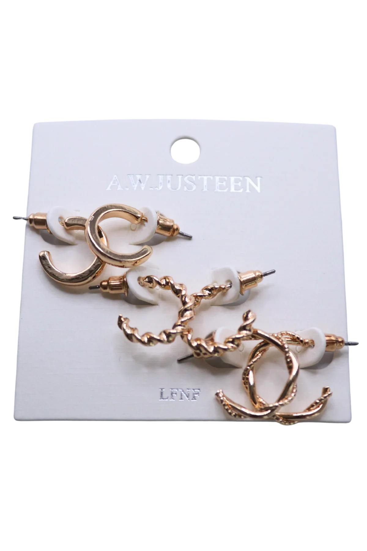 TWISTED HOOP SET EARRINGS - Image 2