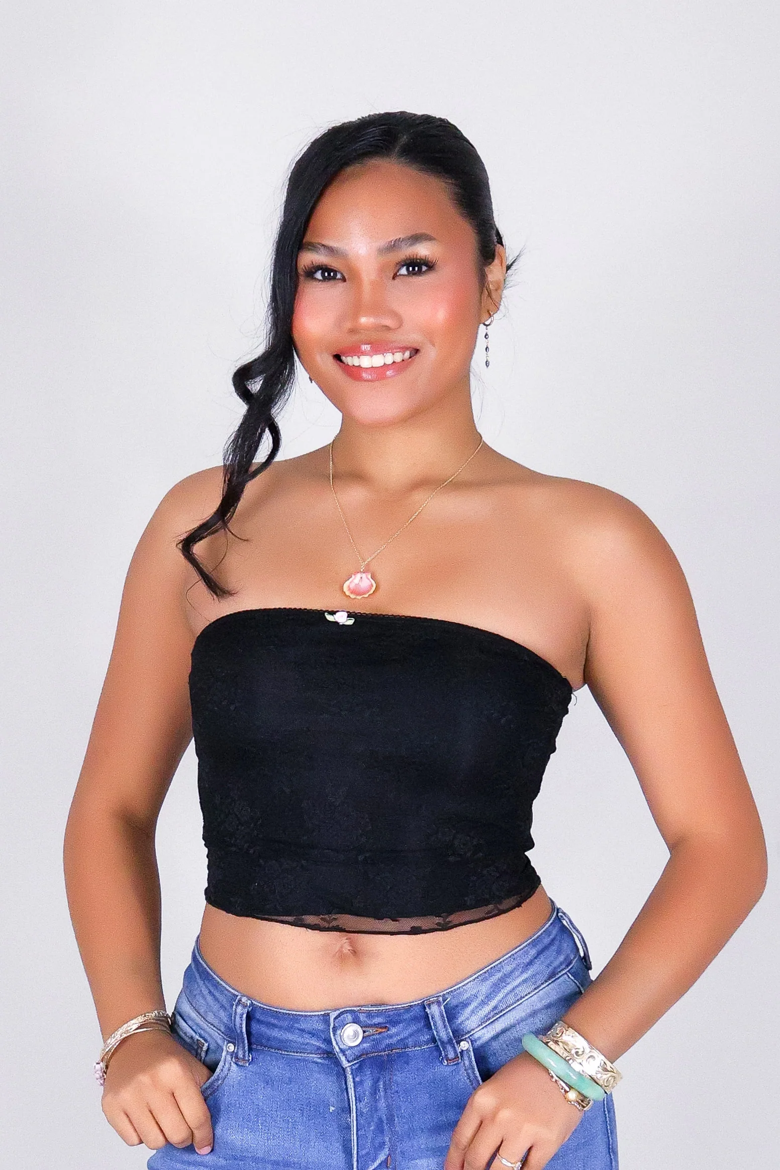 THE LACE CROP TUBE TOP - Image 2