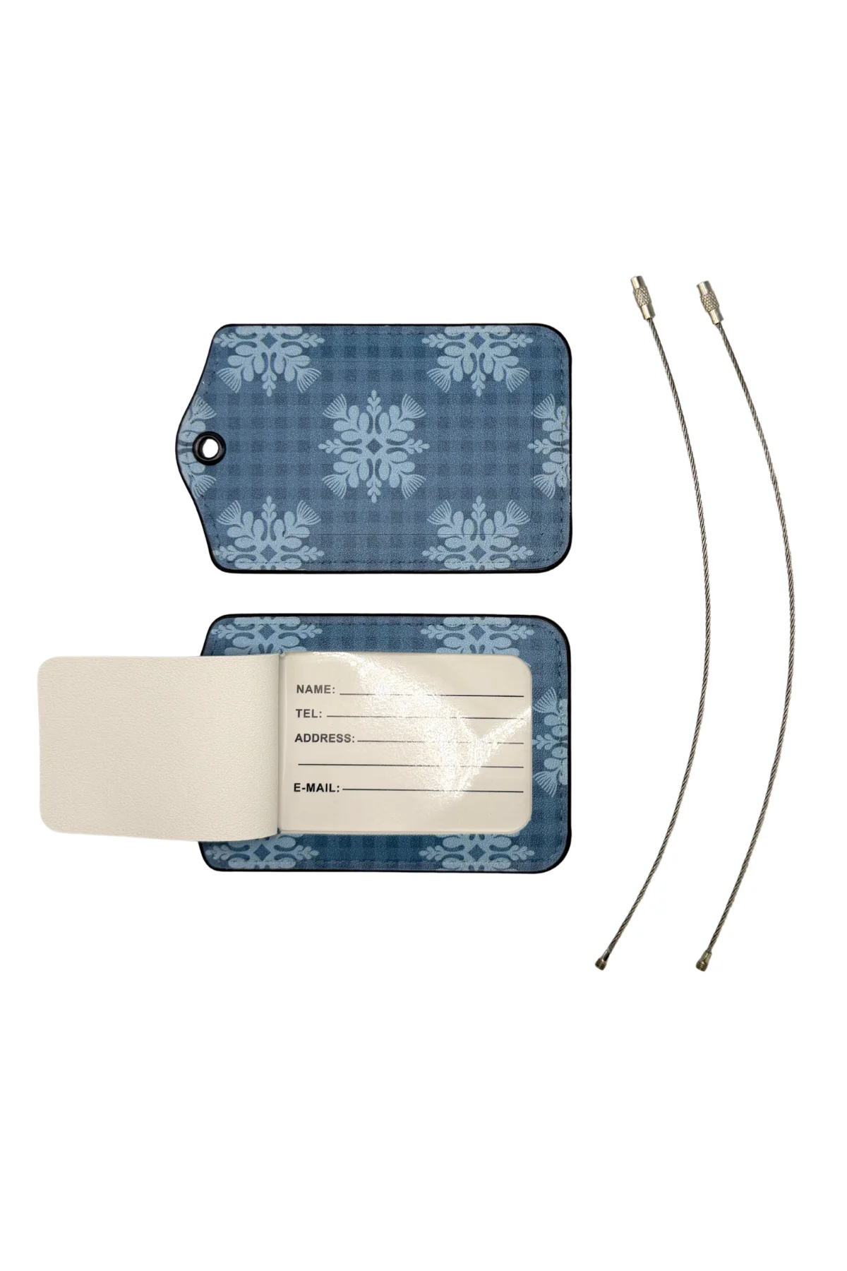 GINGHAM OHIA SUITCASE TAG (2PC)