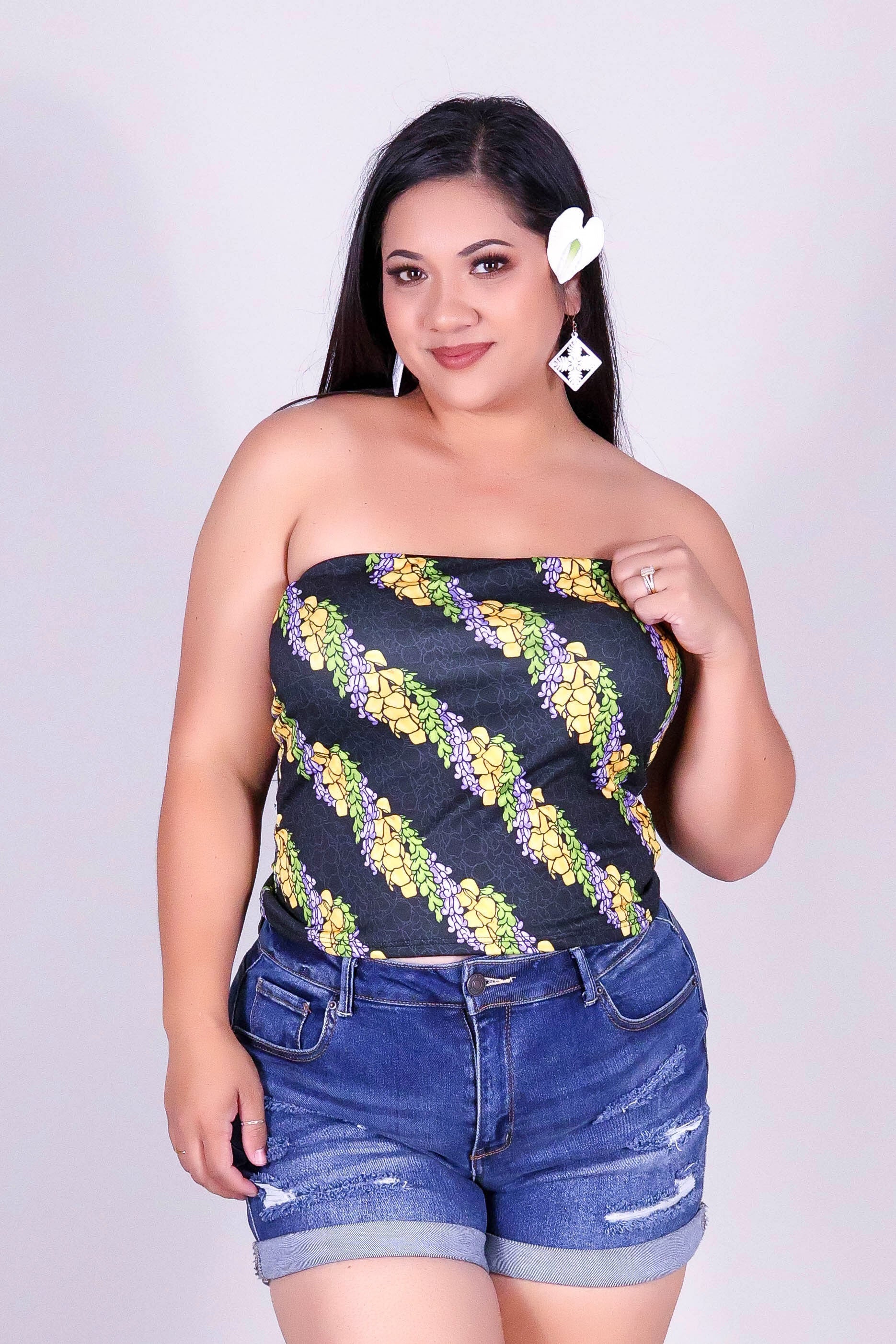 TWISTED LEI CROP TUBE TOP - Image 2