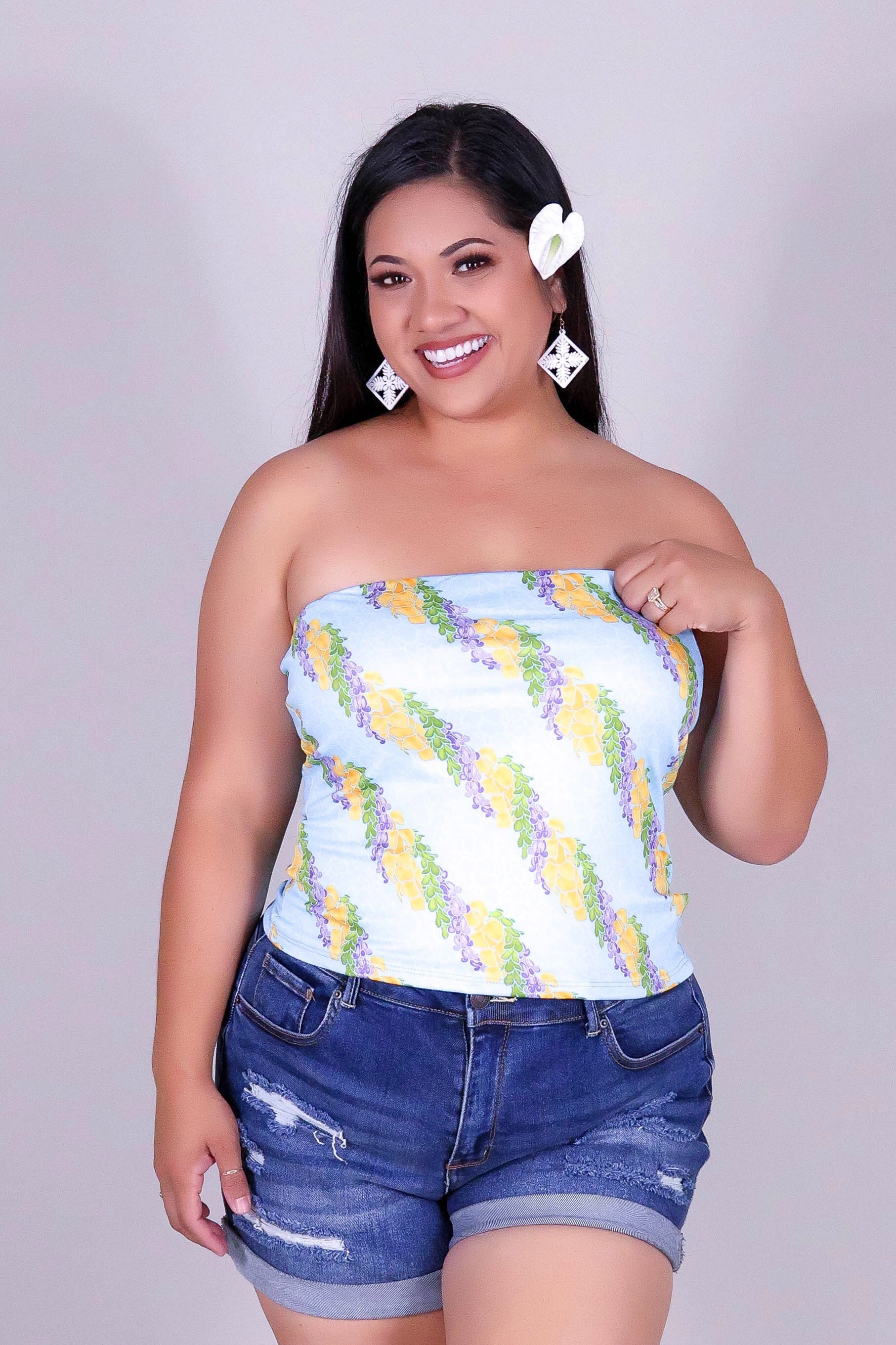 TWISTED LEI CROP TUBE TOP - Image 2