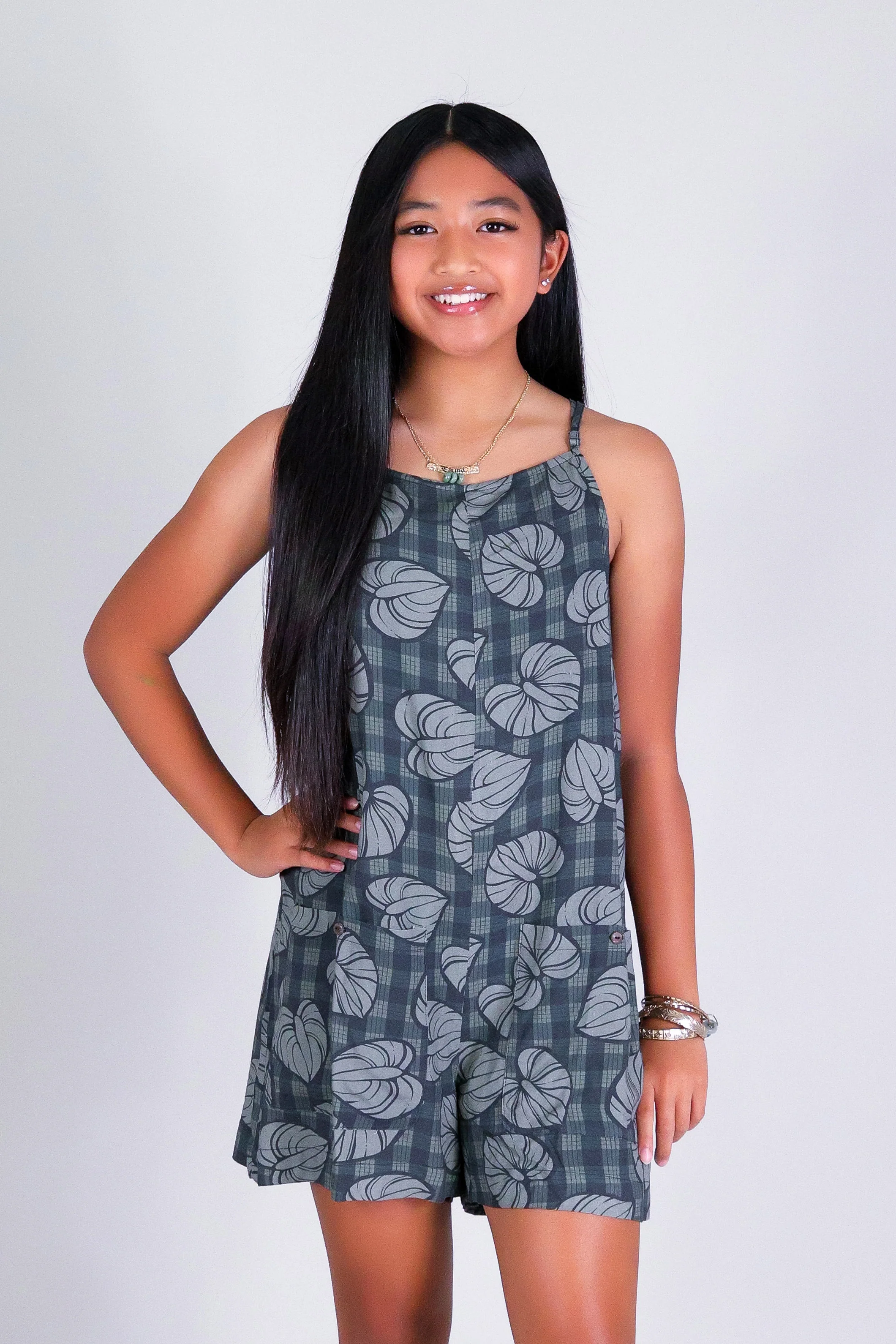 ANTHURIUM PALAKA NO WAIST ROMPER | KIDS SIZE 2-16 - Image 4